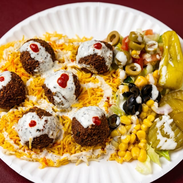Falafel Rice Platter.