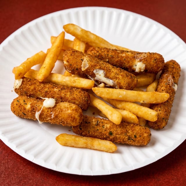 Mozzarella Sticks + Fries + Soda.